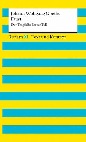 Reclam-Heft Cover vom Buch Faust mit Kommentar